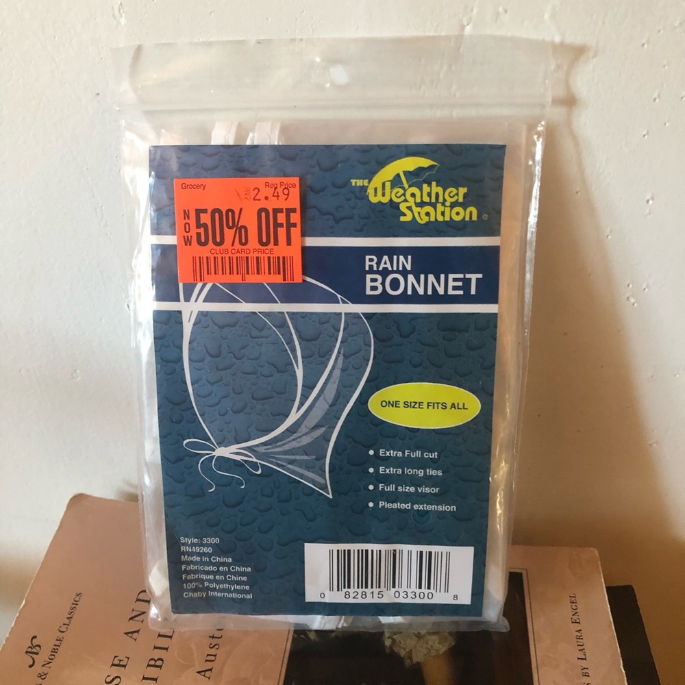 Clear Plastic Rain Bonnet